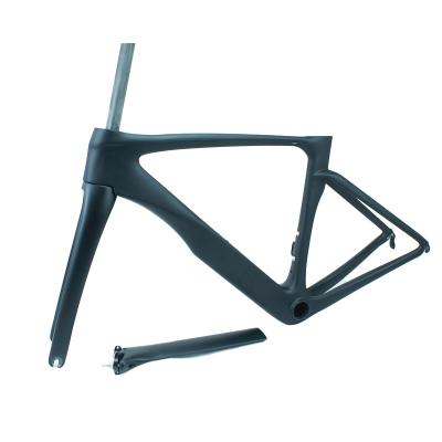 China Road Bikes New Launched Road Bikes Matte Frame Frame 700c Carbon Fiber Frame Carbon T700 Post Mount U-Brake Road Bike for sale