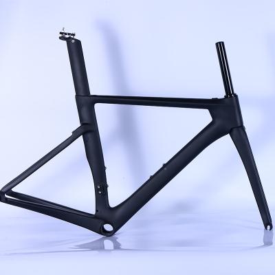 China Road Bikes High Quality Carbon Frame 700c Carbon Fiber Internal Cable Frame 700c Carbon Fiber T700 U-Brake Frame Road Bike for sale