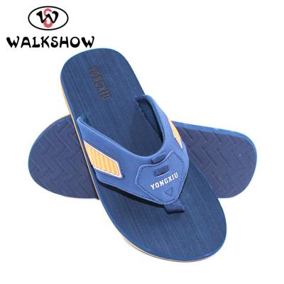 China Lightweight Thin Blue Rubber Slipper Lanyard Plain Wide Strap Flip Flop for sale