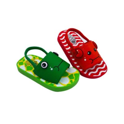 China Custom Printed Pattern Textile Eva New Style Fashion Kid Beach Boy Sandal for sale