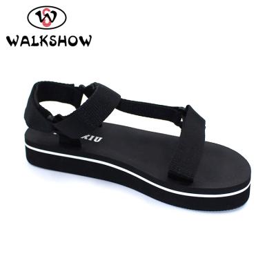 China Printed Arabic Eva Strip Lady Rubber Beach Plastic Sandal For Woman for sale