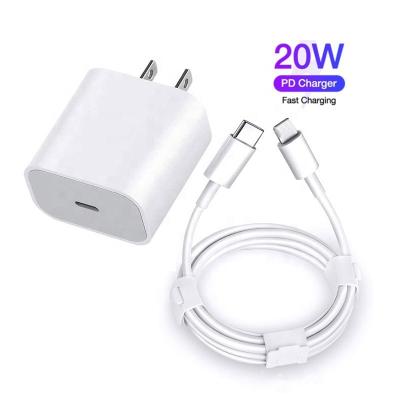 China US PD Pd20w Fast Charger Real Pd20w Mobile Phone Charger USB-C Adapter Watt High Quality Fast Power Adapter For Phone 12/13 for sale