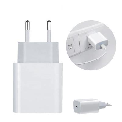 China High Quality EU Type-c Power Adapter USB-c Adapter Real Interface pd20w Plug In Real pd20w Charger For Phone 12/13 for sale