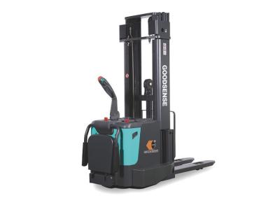 China GOODSENSE Adjustment Electric Powered Pallet Stacker Truck With The Soft Landing Function for sale