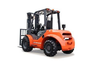 China High Safety Rough Terrain Forklift 2.5 Ton 4 Wheel Drive  2,500 Kg Lifting Capacity for sale