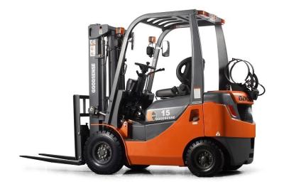 China LPG Powered Forklift 1500KG With  High Potency Low Emissions And Very Low Noise Levels for sale