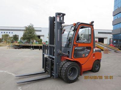 China Ground Transportation 3.5 Ton Diesel Forklift Vertical Warehouse Forklift for sale