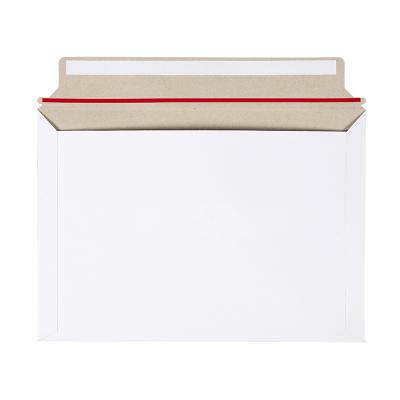 China Recyclable Cardboard Envelope Self Seal Paper Envelope Document Bag White Tote Bag White Mailer Bag 25x16cm for sale