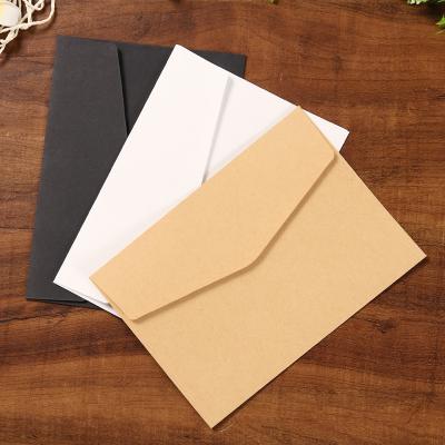 China Hot Sale 120g Solid Color Recyclable Greeting Card Bag Kraft Paper Envelope Bag 12.5x17.5cm for sale