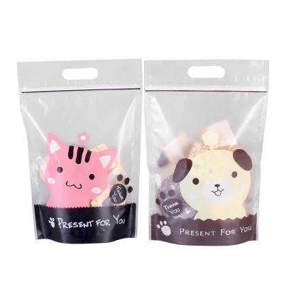 China Wholesale Self Adhesive Seal Cartoon Cookie Bag Nougat Snow Flakes Self Seal Zipper Candy Packaging Bag 50/Pack for sale