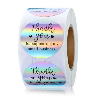 China Waterproof Low Price Thank You Printed Label Circle Sticker Gift Sealing Label Paper Sticker Roll For Packaging for sale