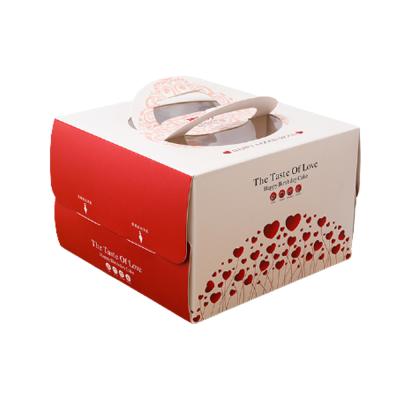 China Recyclable Portable Valentine Cake Box Cake Packaging Cheesecake Box For Wedding for sale