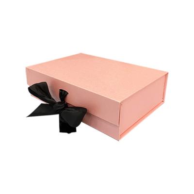 China Recycled Materials Wholesale Rigid Magnetic Cardboard Paper Box Folding Gift Packaging Boxes Gift Box With Ribbon for sale