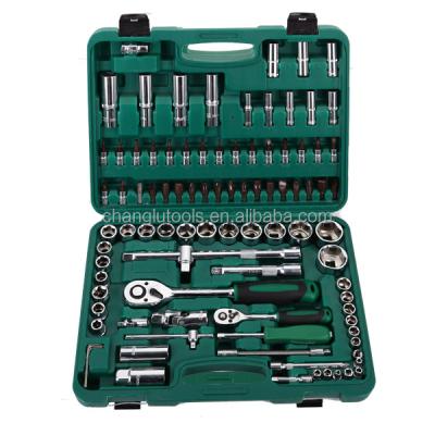 China Car Repairing Hand Tools 1/4 Inch Socket Wrench Set 1/2 Inch Tool Kit 94pcs for sale