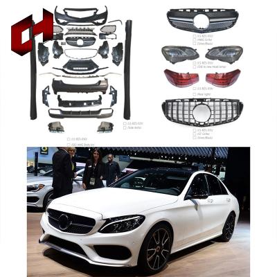 China PP+ABS CH Rise Model Roof Spoiler Fit Front Lip Front Grille Complete Body Kit For Mercedes-Benz E Class W212 10-15 E63 for sale