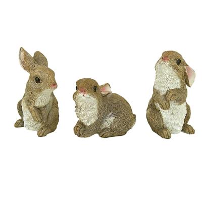 China Other Bunny Homemade Decoration Yard Rabbits Animal Garden Statues for sale