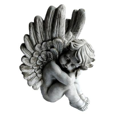 China Indoor Outdoor Decoration Angel Sculpture Adorable Europe Angels Resin Garden Statue Figurine Garden Decoration for sale