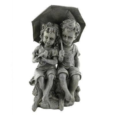 China Wholesale Creative Europe Resin Couples Resin Couples Kids Resin Crafts Garden Outdoor Ornaments Sculpture for sale