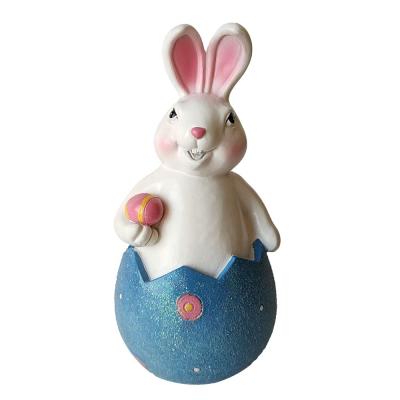 China Europe Wholesale Resin Crafts Cute Easter Bunny Animal Minions Ornaments Indoor And Outdoor Garden Sculpture Decoration for sale