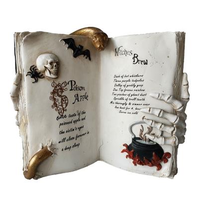 China Europe Resin Polyresin Holy Bible Crafts Wholesale High Quality Skulls Snakes Bible Book Ornaments Skulls Bible Statue for sale