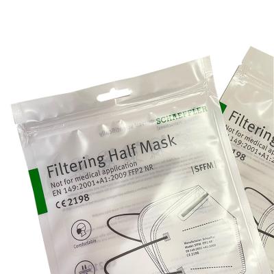 China Recyclable N94 Disposable Medical Top Mask N95 Zipper Lock N95 Customized Transparent Packaging With Logo for sale