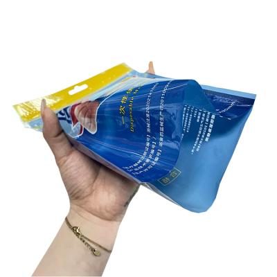 China Disposable protection packaging kn95 bag 3 particulate side seal pouch for sale