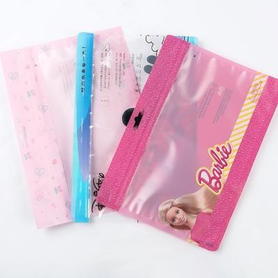 China Peikeqin PVC Zipper Bag Plastic Packaging Moisture Proof Transparent Cosmetic Bags for sale