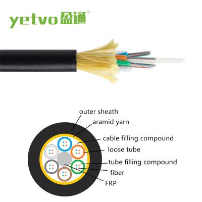 China Outdoor ADSS 48 core SM single-sheath aerial all-dielectric aerial fiber optic cable for sale