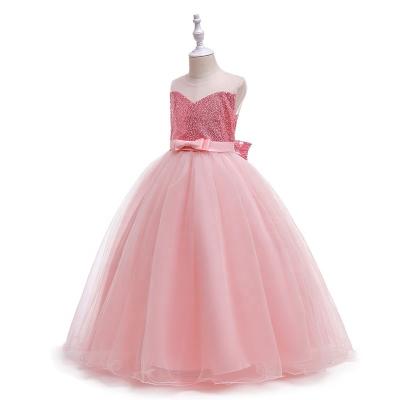 China Washable Christmas Baby Clothes Backless Lace Girls Princess Dresses Sleeveless Wedding Birthday Party for sale