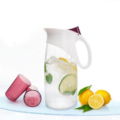 China 1.2L Quality Cold Water Jug Glass Juice Dispenser Sustainable Eco-friendly Water Jug Set With Cups for sale