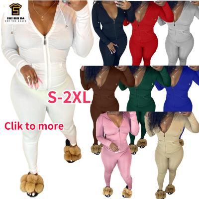 China Spring 2022 Women's Long Sleeve Hoodie And Jogger Set Sexy Set Drawstring Hoodie Women's Jogging Joggers Club Breathable Sexy Sets for sale