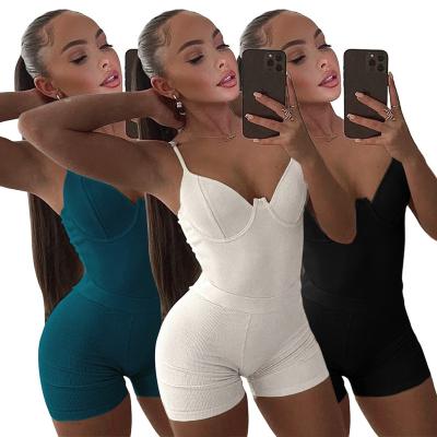 China 2022 new arrivals breathable sexy jumpsuit and two-piece women's clothing short pants set women's clothing sets of spats set for sale