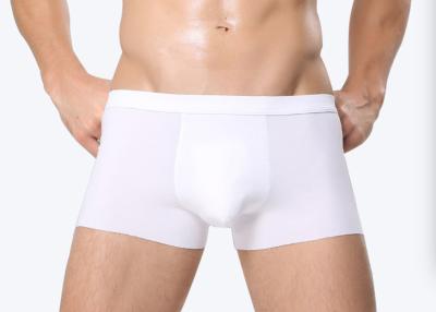 China White Seamless Low Rise Boxer Briefs , Sexy Seamless Sports Underwear for sale