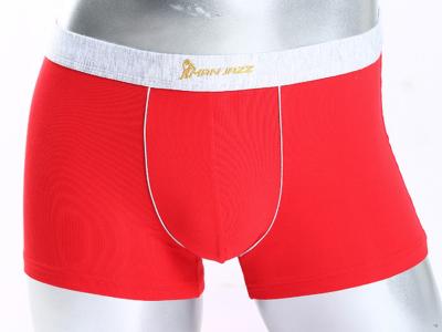 China Red Comfy Mens Red Briefs Underwear Elastic Waistband For Adults for sale