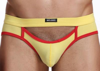 China Yellow Modal Mens Jockstrap Underwear Two Elastic Band For Adults for sale