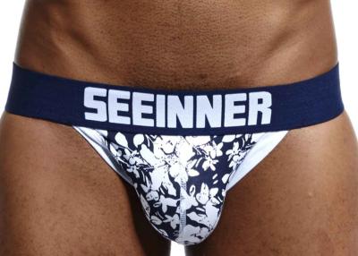 China Flower Pattern Cotton Mens G String Underwear Comfortable With Size XL for sale