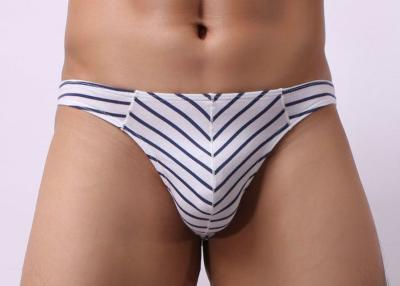 China Stripe Mens Cotton Thong Underwear For Guys , Men'S Sport Thong Underwear for sale