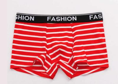 China Black Waistband Low Rise Trunks Stripe , Striped Boxer Briefs For Men for sale