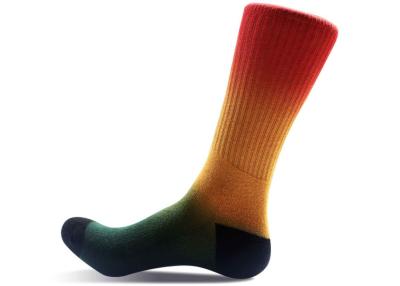 China Printing Athletic Running Socks , Mens Dress Socks Colorful Cushion Bottom for sale