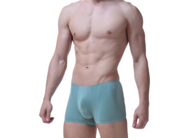 China Breathable Mens Seamless Underwear , Blue Stretch Seamless Boxer Trunks for sale