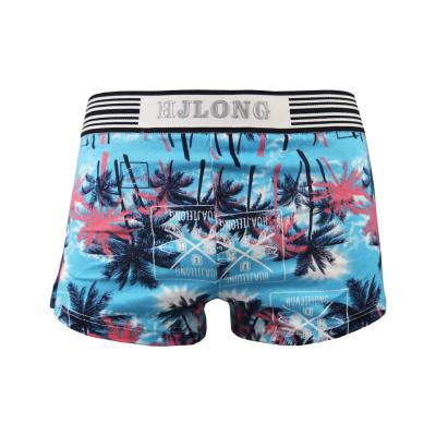 China Summer Sexy Men Fashion Underwear Trunks Boxer Briefs Cotton Printing Pattern Underwear 4cm Waistband for sale