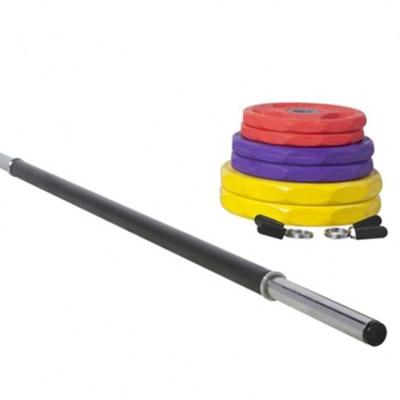 China Cheap price 20kg steel commercial studio 20kg rack barbell pump set for sale