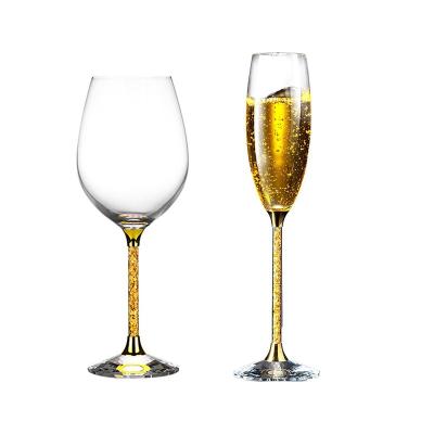 China Right Angle Crystal Wine Glass Set Two Goblet Sets Modern Creative Straight Cylinder And Champagne Cup Household for sale