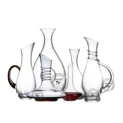 China Wholesale New Arrival Custom Made Classic/Postmodern Crystal Decanter Crystal Wine Glass U Shaped High Quality Handmade for sale