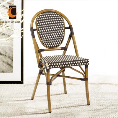 China Modern Wholesale Eco-Friendly Hardware Restaurant Chair Sillas De Restaurante Rattan Bistro Dining Chair for sale