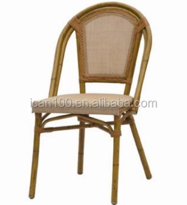 China Cafe Shop Modern Bamboo French Garden Chair Dining Rattan French Chair for sale