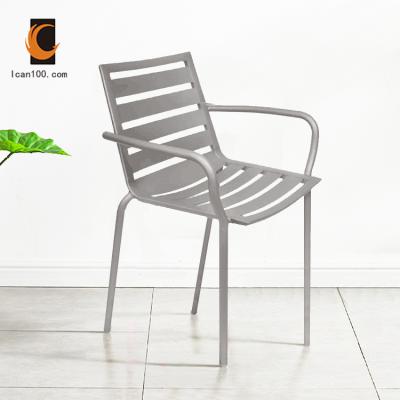 China Environment Friendly Factory Direct Sale Garden Commercial Wholesale Stacking Chairs Outdoor Metal Chair Bistros Dining Chair for sale