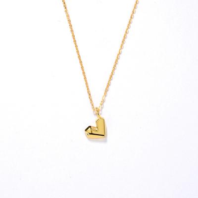 China Wholesale CLASSIC Luxury Heart Necklace 925 Sterling Silver Women Jewelry Fashionable Heart Pendant Necklace Girls for sale