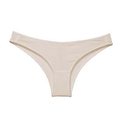 China High Quality QUICK DRY Cotton Ladies Panties Half Pack Hip Solid Color Low Rise Thong for sale