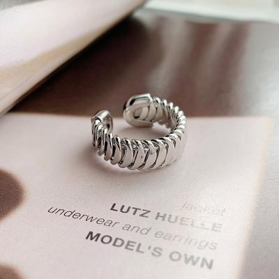 China CIA casual/sporty style exaggerated open personality geometric chain ring cold wind fashion index finger ring wild lady for sale